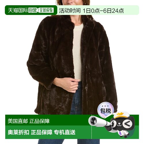 自营La Fiorentina Plush Coat - Brown 外套美国直发奥莱