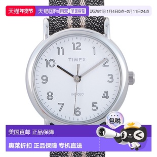 自营 Timex Weekender 38 毫米灰色金属表带手表 TW2R92200 美国
