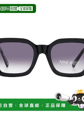 自营Nine West NW 23 483 BLK Smoke Rectangular Ladies Sunglas