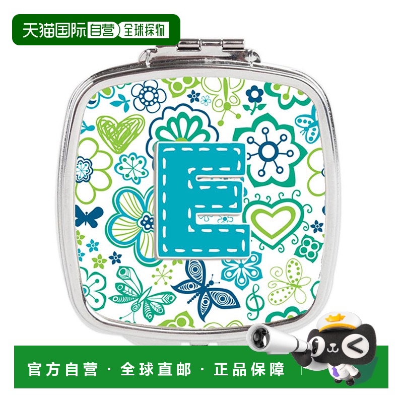 自营 Carolines Treasures CJ2006-ESCM 字母 E 花朵和蝴蝶正品