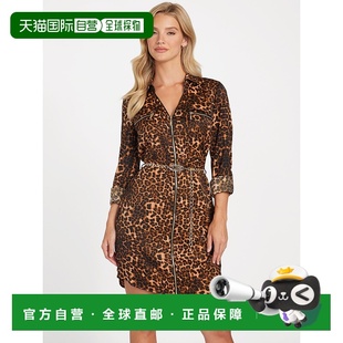 Shirt Printed Dress brown multi 自营guessElina oak Satin