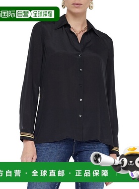 自营 L'AGENCE Gio丝绸衬衫-黑色 美国奥莱直发