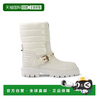 自营Valentino Biker - white 美国奥莱直发厚底鞋中筒靴女靴