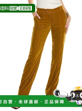 自营 STAUD Tosca 裤子 - 黄色 美国奥莱直发休闲裤直筒裤喇叭裤