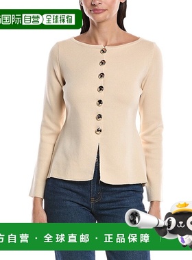 自营anna kay安娜 凯开衫-白色 美国奥莱直发长袖针织衫