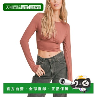 棕色 自营sadie Cielo扎带T恤 sageSadie&Sage 美国奥莱直发