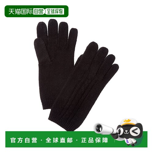 自营Phenix Placed Cable Touch Tech Cashmere Gloves - black