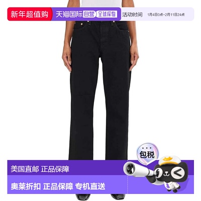 自营Levi's 501 90s Jeans Women Black Denim Cotton Mid Rise S
