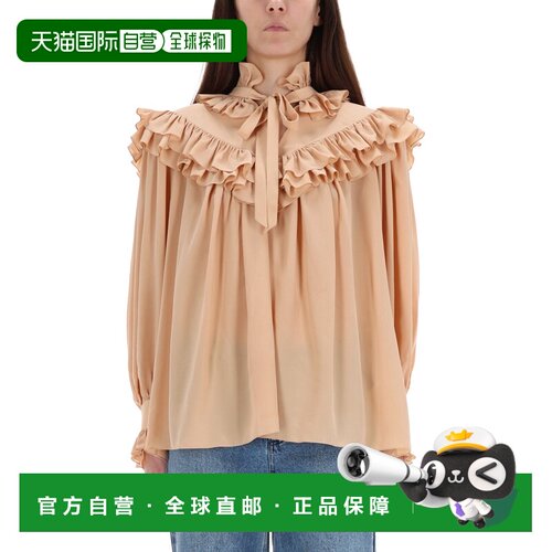 香港直邮Chloe/蔻依 衬衫 25WHT14005_285泡泡袖