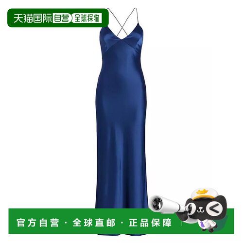 美国直邮Alice + Olivia 女士连衣裙 长裙吊带修身印花礼服斜裁