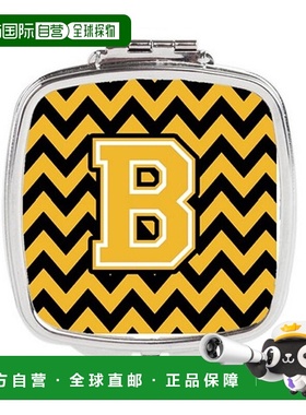 自营 Carolines Treasures CJ1053-BSCM 字母 B 雪佛龙黑色正品