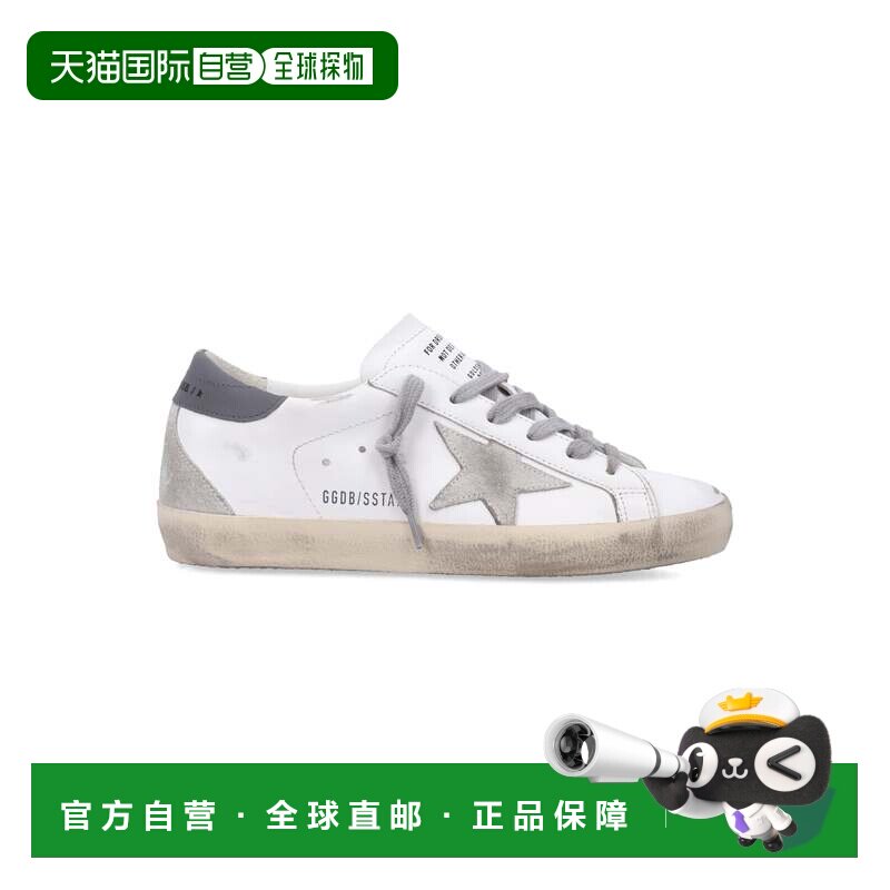 自营golden goose复古灵感麂皮星星装饰运动鞋-白色 美国奥莱直发