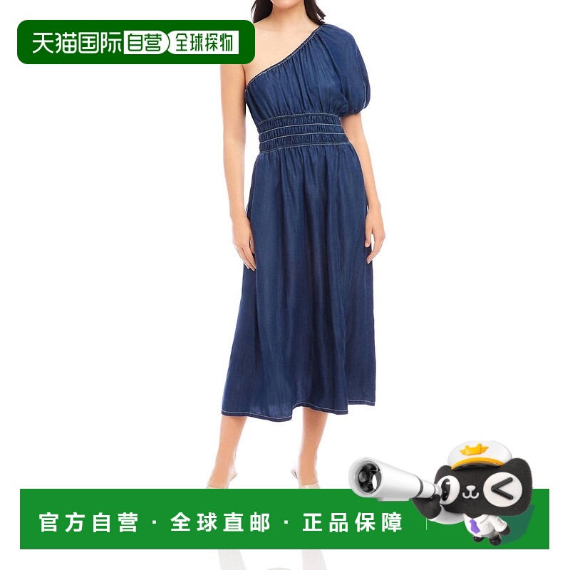 自营fifteen twenty靛蓝色阿比林连衣裙 美国奥莱直发