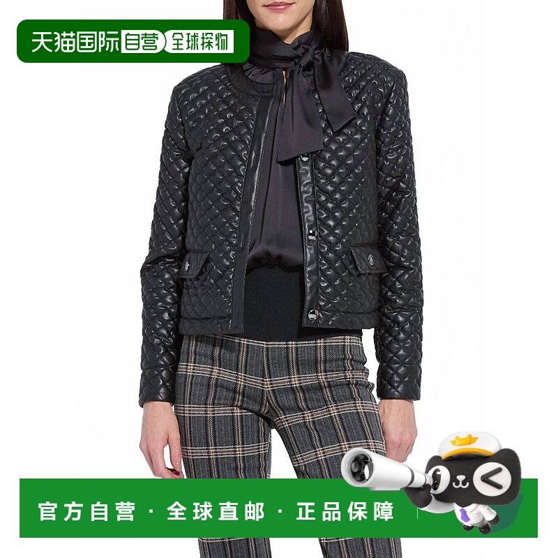 自营lysseAurelle Quilted Vegan Leather Jacket In Black - bla