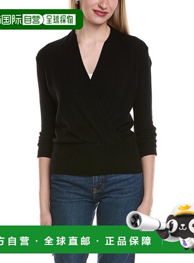 自营sofiacashmere Modern Faux Wrap Wool & Cashmere-Blend Swe