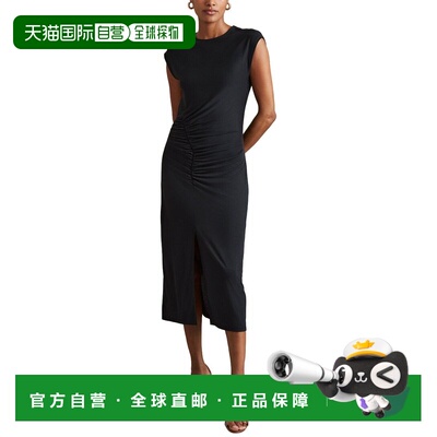 自营Reiss Lenara Cap Sleeve Jersey Sheath Dress - charcoal