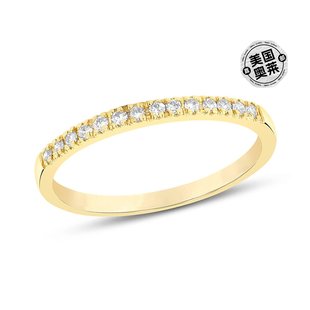 黄色 玫瑰金和白钻半永恒戒指 14k Suzy 直 Levian 美国奥莱