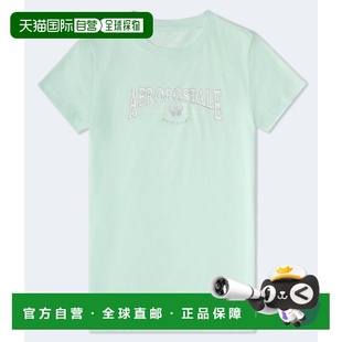Butterfly light Glitter Tee green Graphic 自营Aeropostale