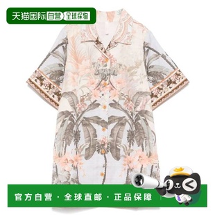 自营Zimmermann Kids Wylie Floral Shirt Dress - blue floral