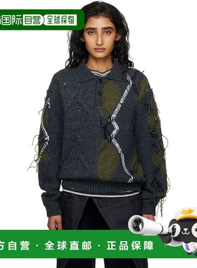 1h可退 香港直邮潮奢 Andersson Bell 女士 灰色 & 卡其色 Argyle