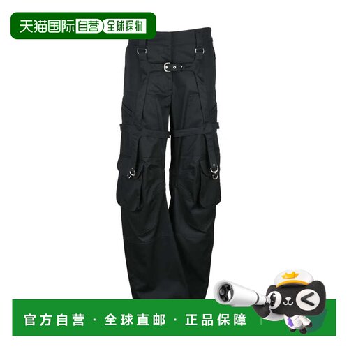 自营off-whiteCotton Cargo Pants - Black - black 美国奥莱直发