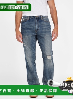 自营guessJeffery Loose Fit Denim Jeans - medium destroyed 美