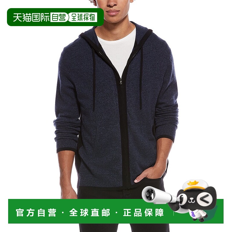 自营Quinn Carl Cashmere Hoodie Sweater - blue 美国奥莱直发
