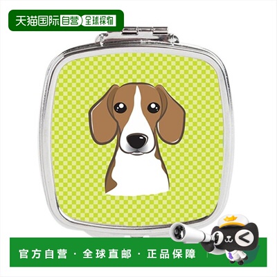 自营 Carolines Treasures BB1301SCM 棋盘格石灰绿色小猎犬正品