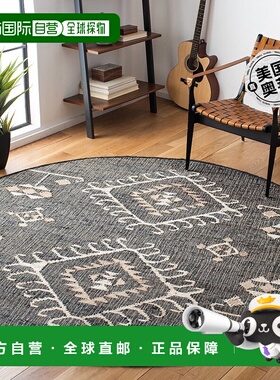 自营Safavieh Kilim 系列 KLM762Z - 黑色 / 象牙色 - 圆形 【美