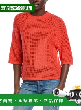 自营Autumn Cashmere Mesh Cashmere Sweater - red 美国奥莱直发