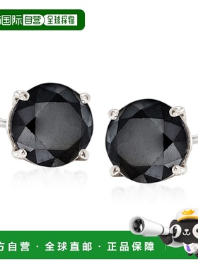 自营 925 纯银 Ross-Simons 黑色钻石耳钉 美国奥莱直发配饰