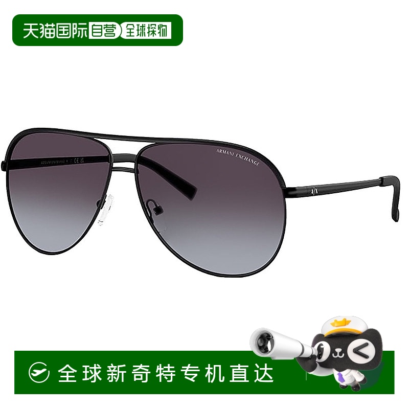自营Armani Exchange AX 2002 60008G 61mm中性飞行员太阳镜-哑光
