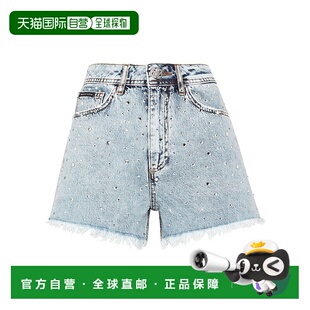 philipp 美国奥莱直发短裤 plein牛仔热裤 藍色 水晶雨 自营