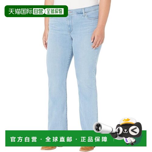 自营Levi's 415 Classic牛仔裤女士蓝色牛仔弹力靴子腿拉链Fly JD
