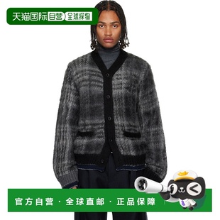 灰色 Plaid Mohair 香港直邮潮奢 开衫 男士 Knit 2503829M Sacai
