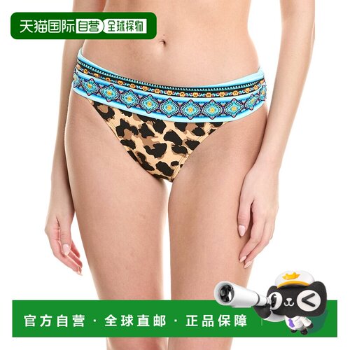 自营La Blanca Running Shirred Band Hipster Bikini Bottom - b