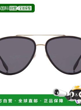 自营Burberry Oliver Polarized Dark Gray Pilot Men's Sunglass