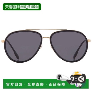 自营Burberry Oliver Polarized Dark Gray Pilot Men's Sunglass