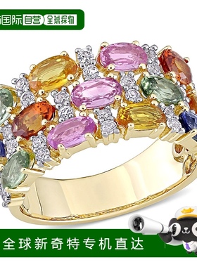 自营 Mimi & Max 4 1/3ct TGW Multi-Color Sapphire Triple Row