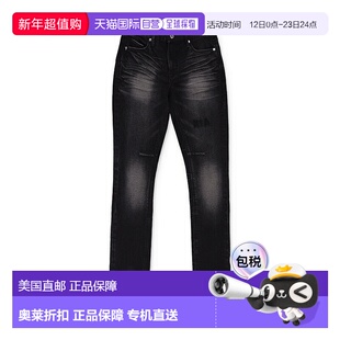 自营 rta黑色复古紧身牛仔裤-黑色 美国奥莱直发直筒裤