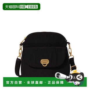 自营baggallini Coastal Flip Lock Crossbody Bag - black with