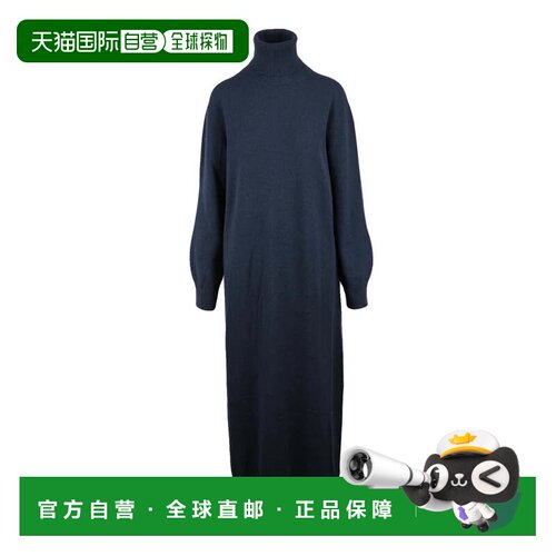 自营fabiana filippiLong Knit Dress - Blue - black 美国奥莱直