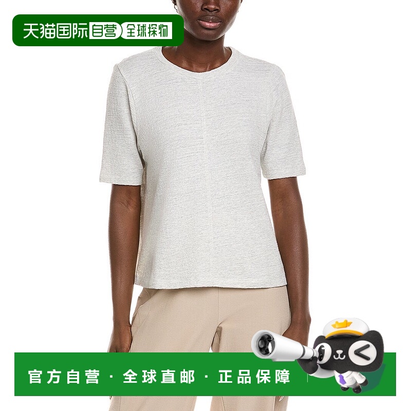 自营EILEEN FISHER Crewneck Top - white 美国奥莱直发