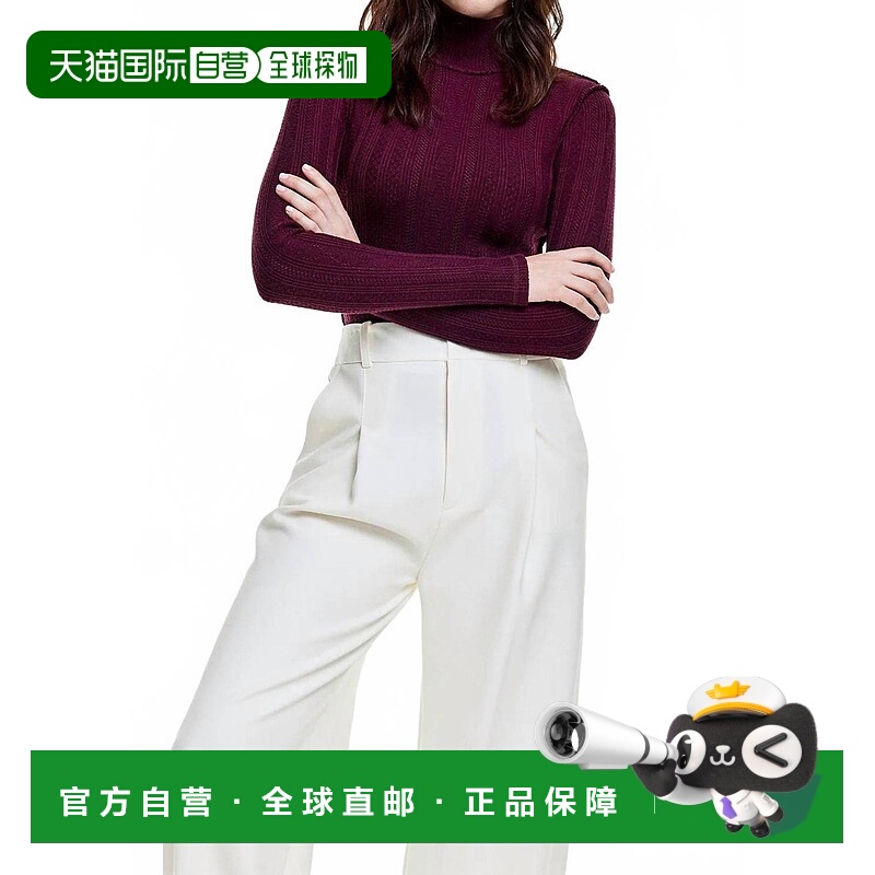 自营smythePointelle Knit Turtleneck Top In Plum 美国奥莱直发