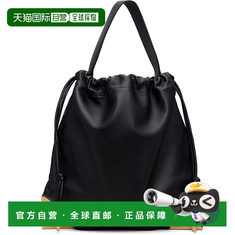 香港直邮潮奢 Sacai 女士 黑色 Corner Metal Drawstring 单肩包