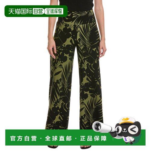 自营Anne Klein Plus高腰束腰pace裤子-绿色 美国奥莱直发