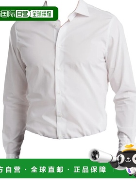 自营 Roberto Cavalli的Cavalli Class男士舒适合身白色衬衫-白色