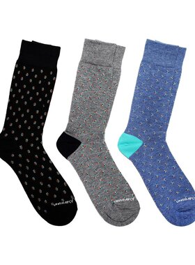 自营unsimply stitched简约拼接3双装男士船袜-多色 美国奥莱直发