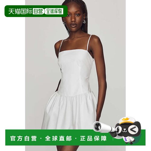 自营susana monaco 棉质迷你连衣裙-白色 美国奥莱直发