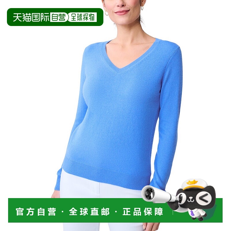 自营J.McLaughlin Maye Cashmere Sweater - blue 美国奥莱直发